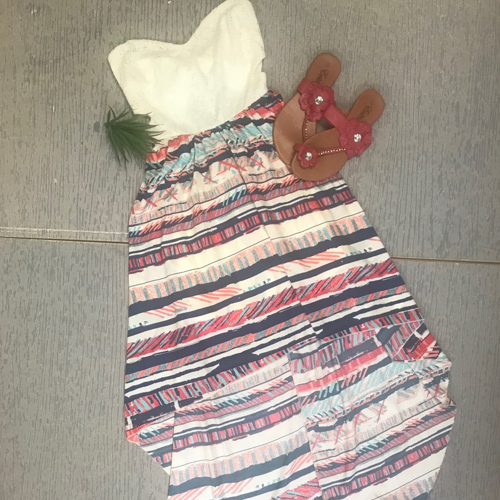 ☀️Daytrip strapless high-low dress